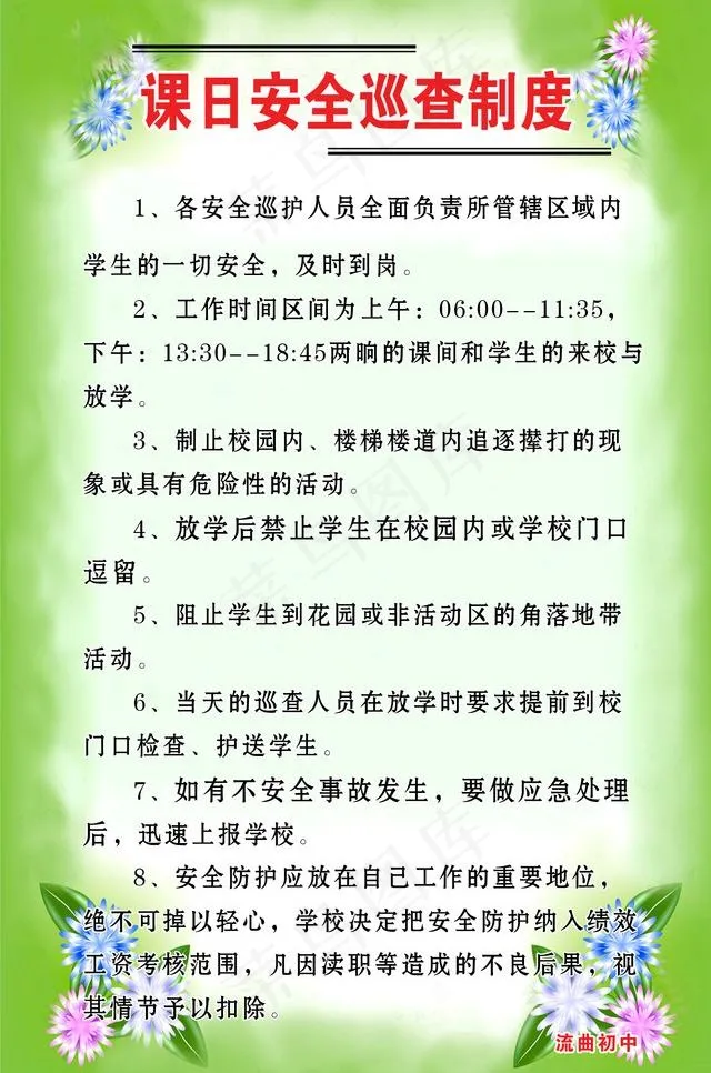 巡查制度图片psd模版下载