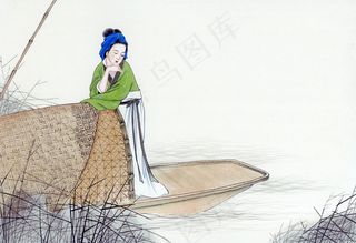 工笔仕女 人物画 国画 _0021