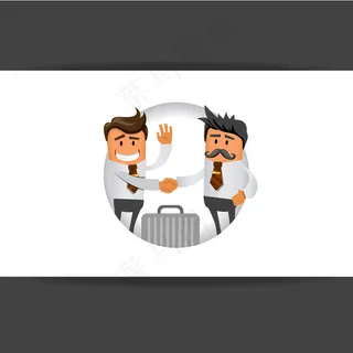 卡通商业精英矢量图片