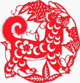 新春狗剪纸生肖喜庆矢量图03 新春狗剪纸生肖喜庆矢量图03