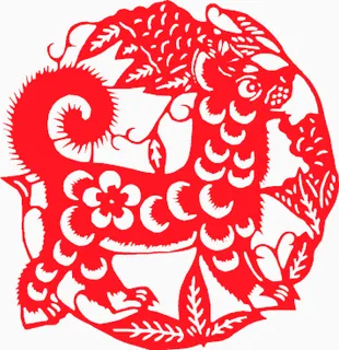 新春狗剪纸生肖喜庆矢量图03 新春狗剪纸生肖喜庆矢量图03