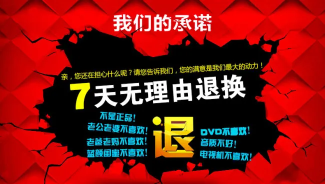 七天无理由退换货psd模版下载