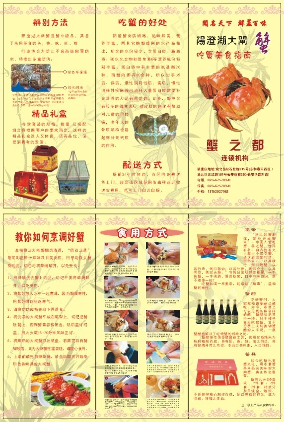 阳澄湖大闸蟹cdr矢量模版下载