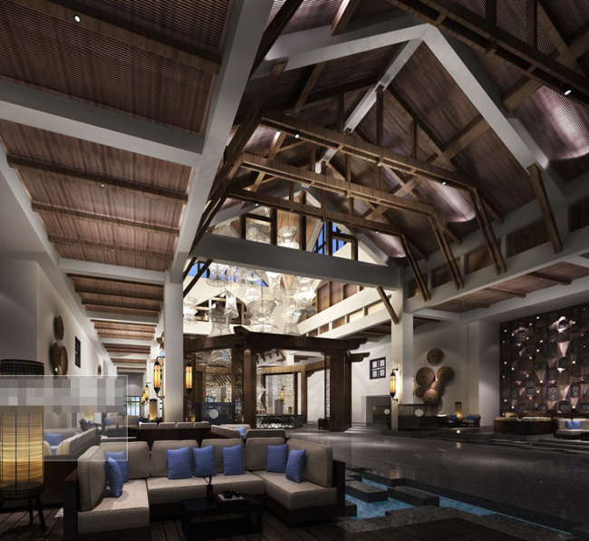 艺术会所大堂装修