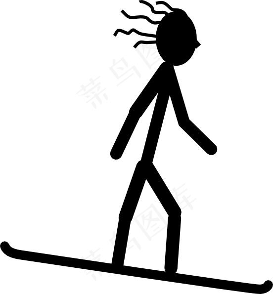 雪地滑板的剪贴画