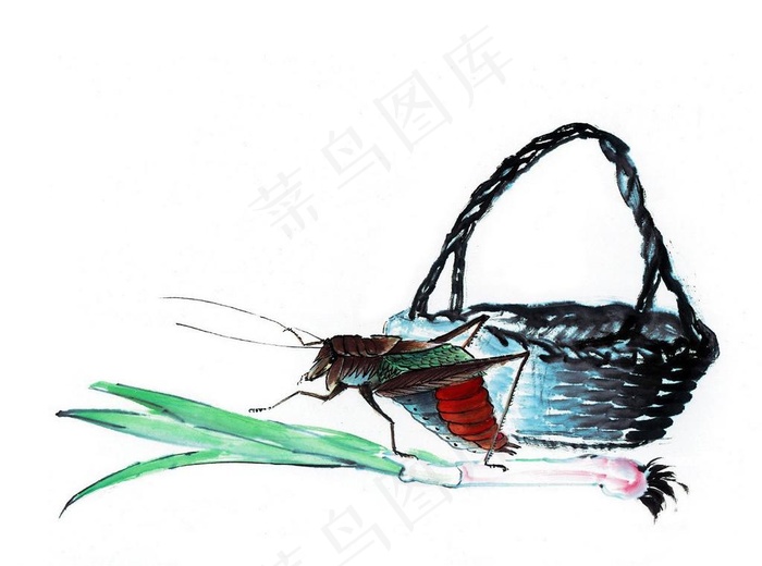 水墨昆虫8图片