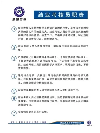 结业考核员职责