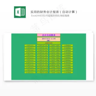 实用的财务会计报表（自动计算）