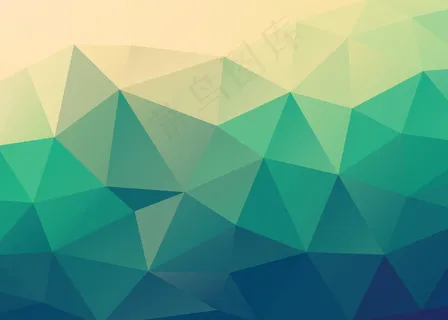 多边形绿色抽象几何背景素材