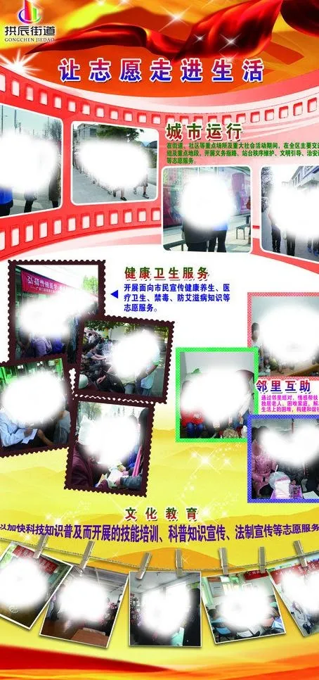 社区易拉宝图片(3150X6299(DPI:100))psd模版下载