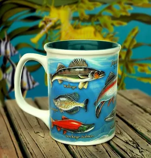 美国探险杯子鱼类图案图片