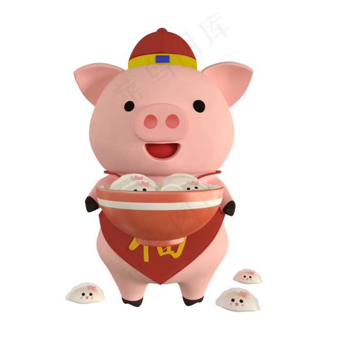 c4d立体猪饺子免费下载c4d立体猪饺子免费下载ai矢量模版下载
