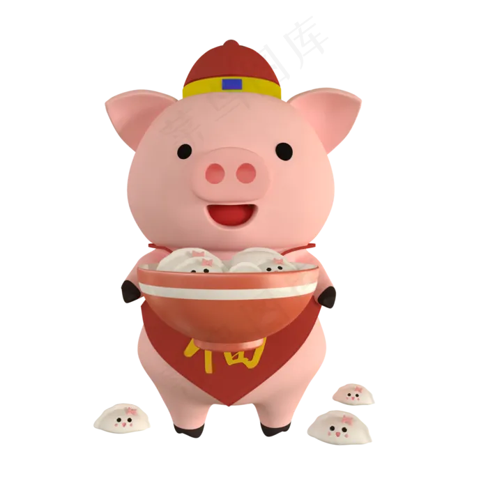 c4d立体猪饺子免费下载c4d立体猪饺子免费下载ai矢量模版下载