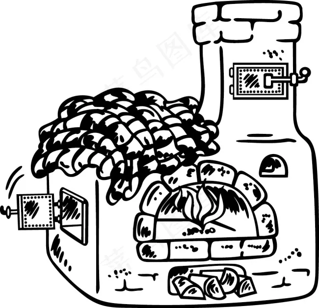 原始的小锅炉ai矢量模版下载