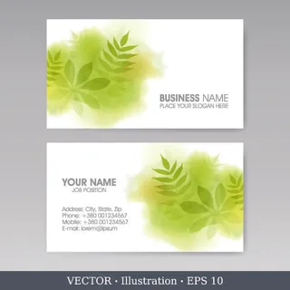 横版商务名片矢量图