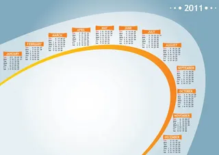 绚彩2011年日历矢量素材