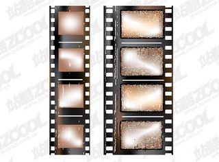 老电影胶片矢量素材