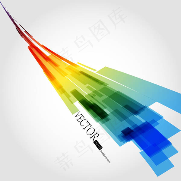 炫彩科技形简洁潮流矢量素材