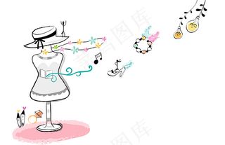 矢量服装装饰素材背景