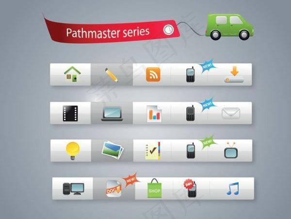 实用的网页设计工具包矢量素材二