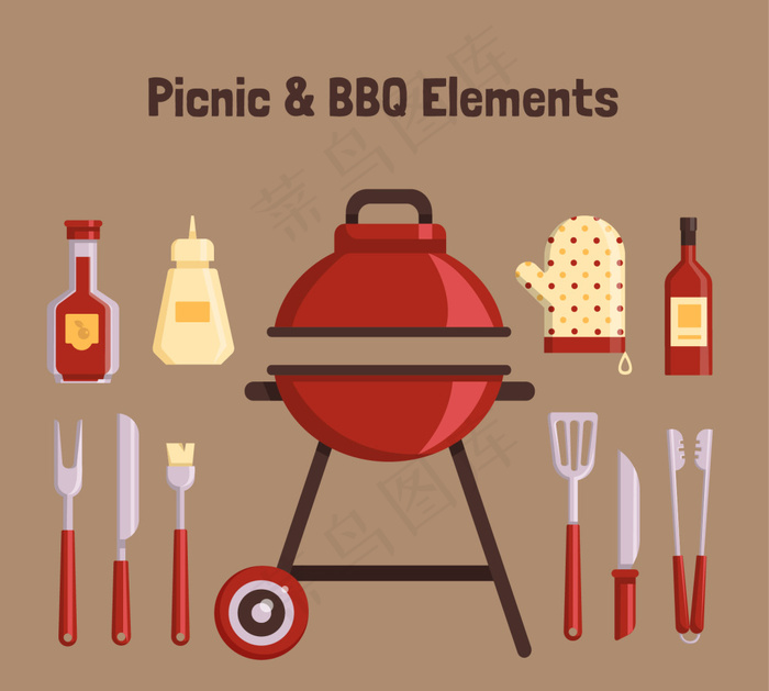 烧烤矢量素材