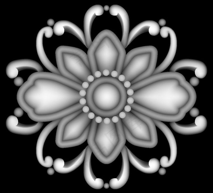 门下花灰度图图片
