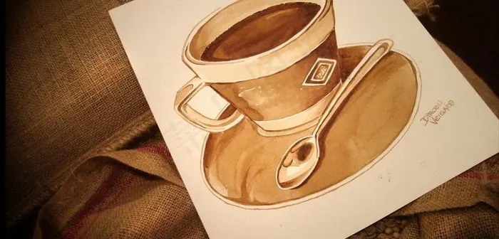 手绘咖啡杯图片