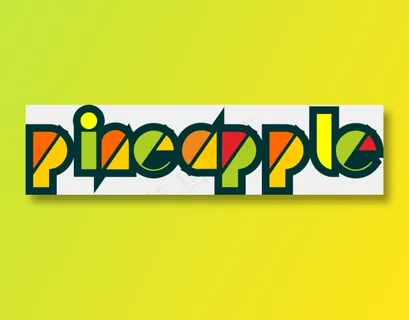 10pineapple菠萝字体设计免抠元素