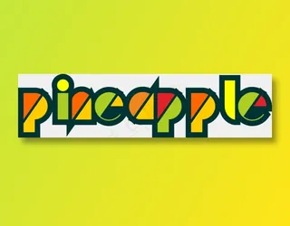 10pineapple菠萝字体设计免抠元素