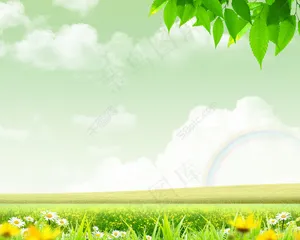 psd+风景+展板背景