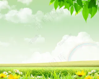 psd+风景+展板背景