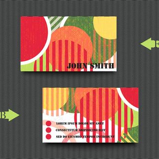 创意色彩图案名片矢量素材