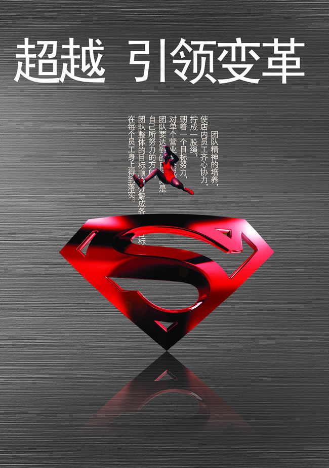 企业文化之超越引领变革海报(2772X3937(DPI:300))psd模版下载