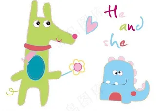 卡通鱼 矢量素材图片