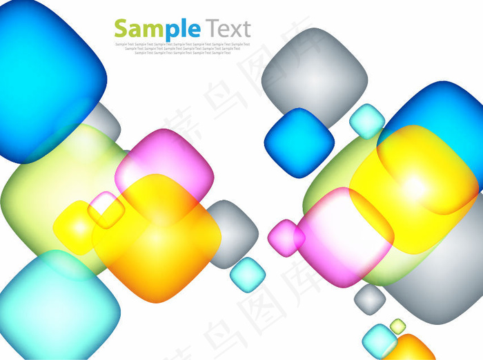 摘要背景与透明颜色的正方形的矢量图...eps,ai矢量模版下载