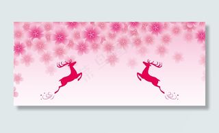 水墨樱花淡雅浪漫旅游海报背景