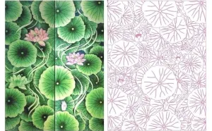 百叶荷花图片