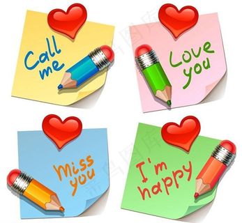 便签情人节爱情图标图片