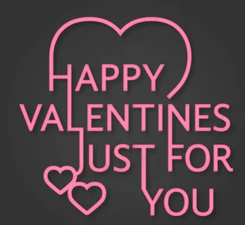 粉色情人节艺术字图片