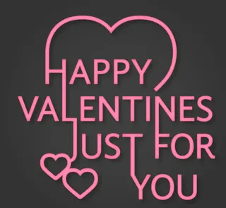 粉色情人节艺术字图片