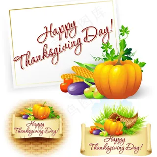 精美感恩节插画矢量素材
