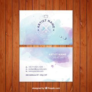 水彩艺术家名片