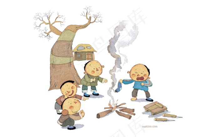 欢乐时光插画图片