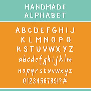 手写字母和数字