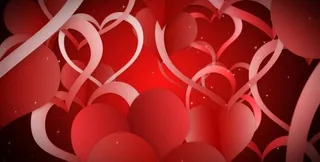 满屏的红色爱心图片