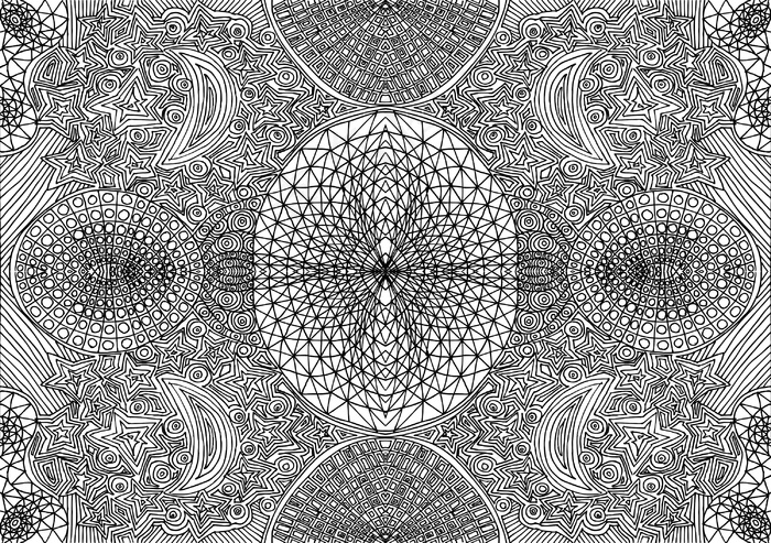 月亮和星星画矢量图