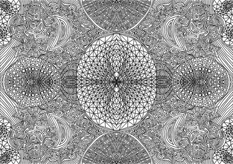 月亮和星星画矢量图