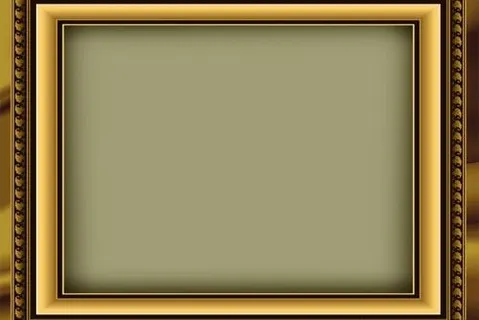 华丽金色花纹相框图片