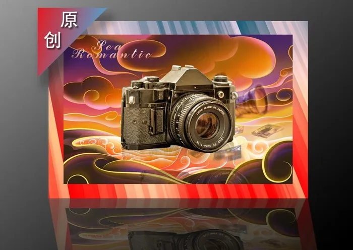 复古单反相机图片(3450X2250(DPI:200))psd模版下载