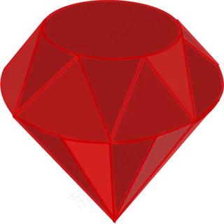 红宝石，没有阴影，广场面积